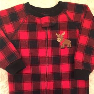 CARTERS PLAID REINDEER ONESIE 18M 👶